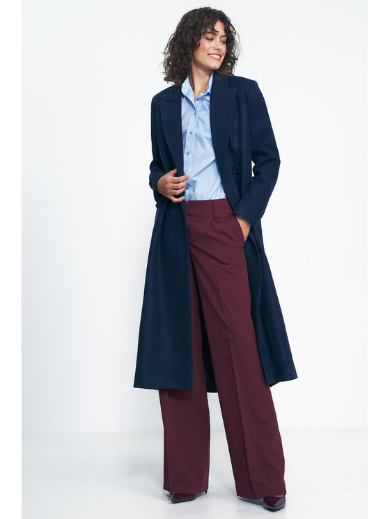 NIFE NIFE Płaszcz PL20 Granatowy Classic Fit