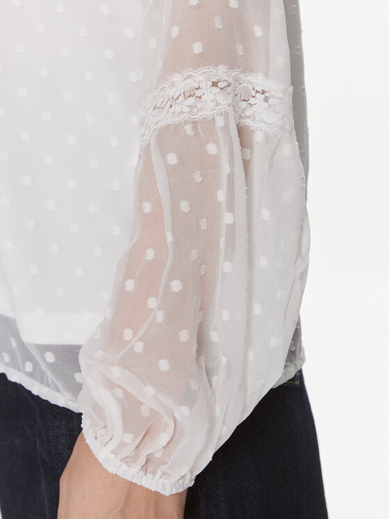 Vila Vila Blusa Edee 14079577 Bianco Regular Fit