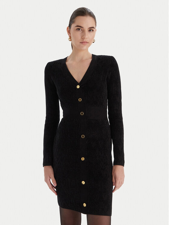 Marciano Guess Marciano Guess Трикотажна сукня 5BGK04 5661Z Чорний Slim Fit