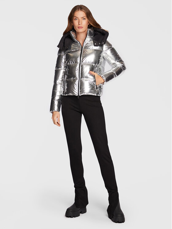 RefrigiWear RefrigiWear Žieminė striukė Maggy W12500 NY0188 Sidabrinė Slim Fit