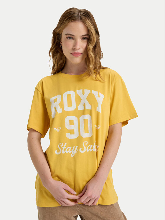 Roxy Roxy T-Shirt Hangloose The Sky ERJZT06020 Gelb Regular Fit