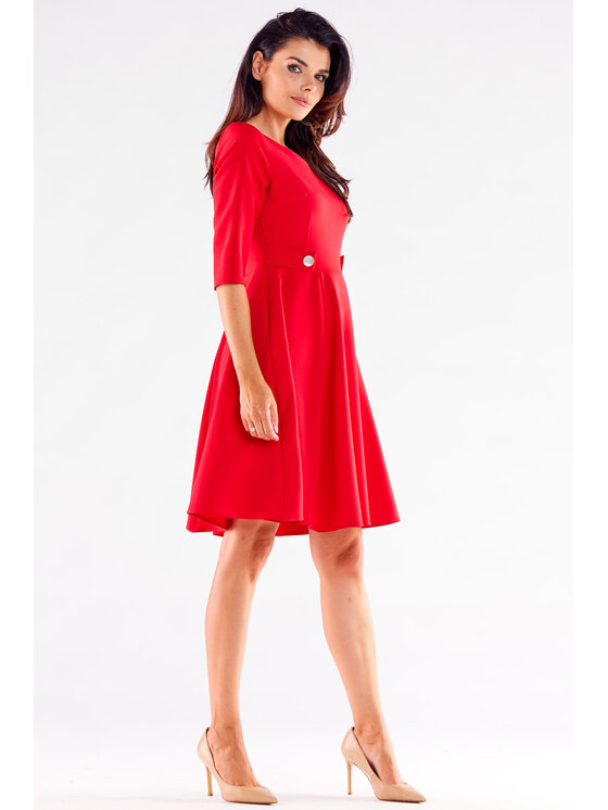 Awama Awama Abito da cocktail A520 Rosso Basic Fit
