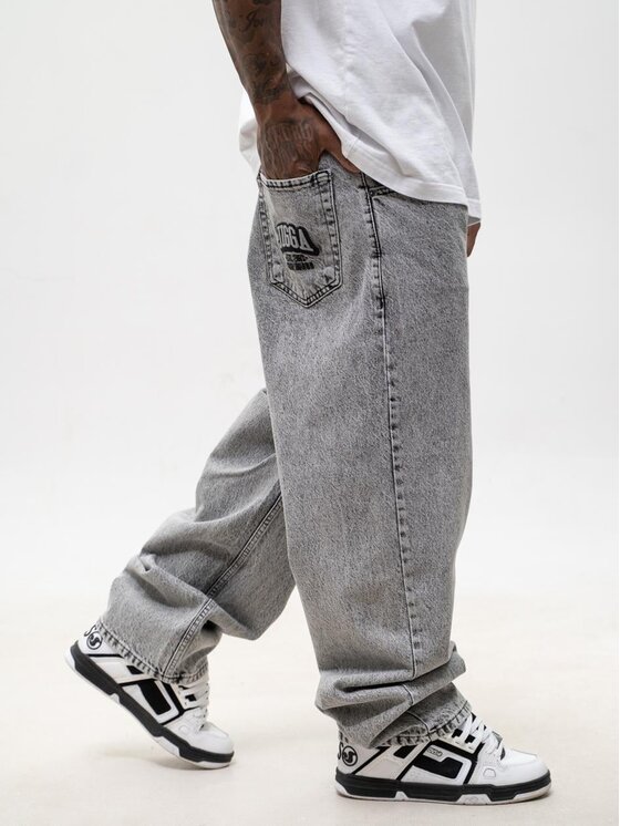 Jigga Wear Jigga Wear Jeansy Szerokie luźne lata 90 Y2K 130750 Szary Baggy Fit