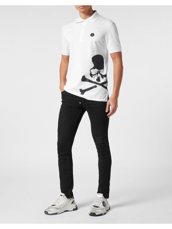 PHILIPP PLEIN PHILIPP PLEIN Polo 9833 Bianco Slim Fit