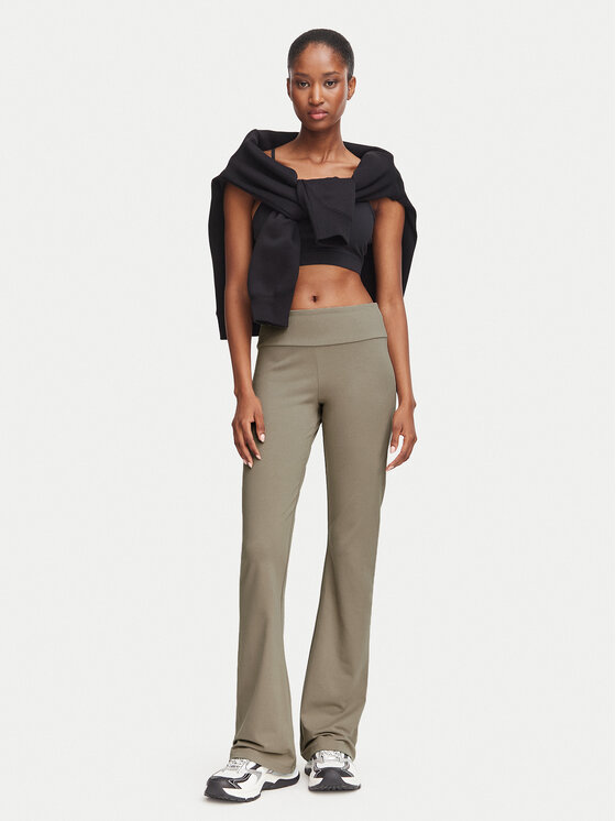 EA7 Emporio Armani EA7 Emporio Armani Legginsy 7W000460 AF12484 U6100 Beżowy Flare Fit