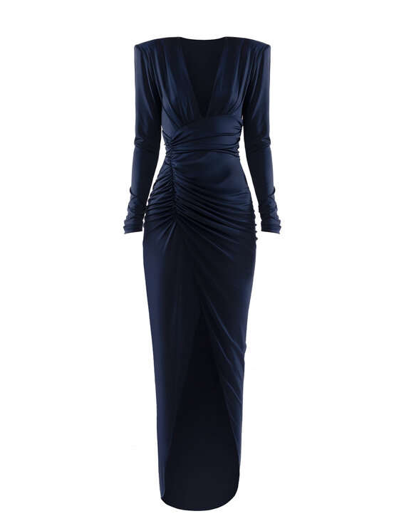 sax35th sax35th Sukienka wieczorowa STARDUST Granatowy Slim Fit