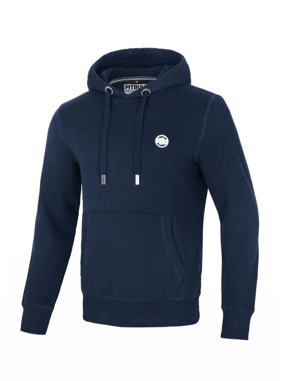 PITBULL PITBULL Bluza Bluza męska z kapturem Small Logo S Granatowy Regular Fit