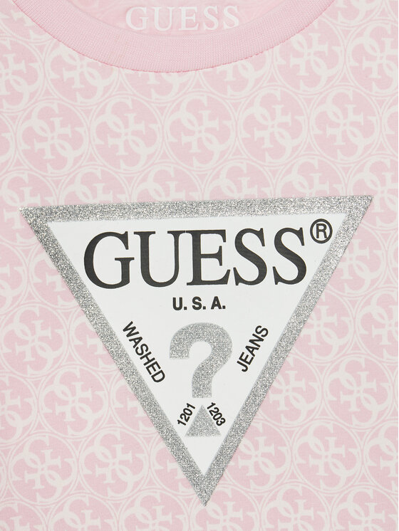 Guess Guess T-Shirt K5RI15 K6YW4 Różowy Regular Fit