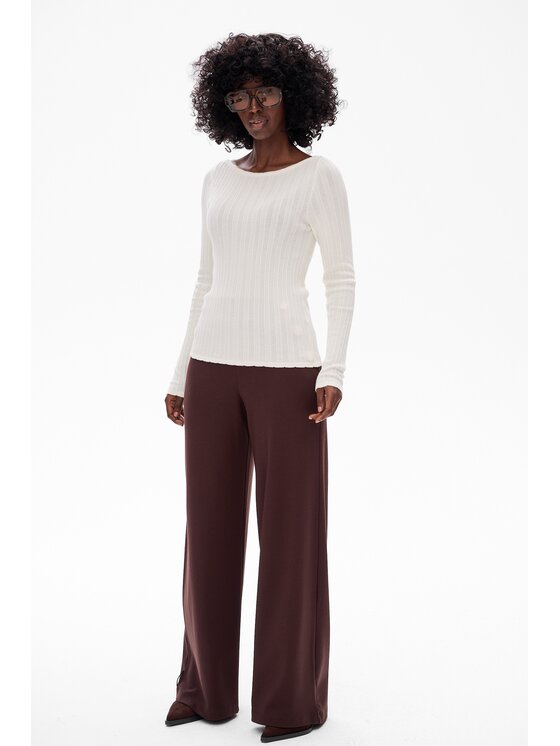 blue shadow blue shadow Sweter Agi Écru Regular Fit