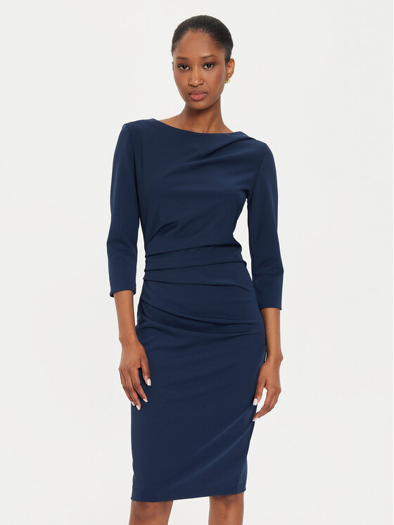 Rinascimento Rinascimento Kokteilinė suknelė CFC0121014003 Tamsiai mėlyna Regular Fit