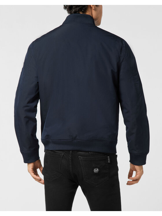 PHILIPP PLEIN PHILIPP PLEIN Kurtka bomber 25601 Granatowy Regular Fit