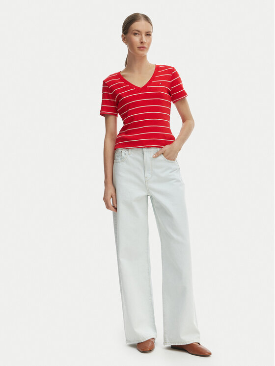 Tommy Hilfiger Tommy Hilfiger T-krekls New Cody WW0WW40584 Sarkans Slim Fit