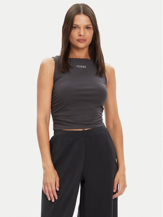 Guess Guess Top V5YP00 J1314 Šedá Slim Fit