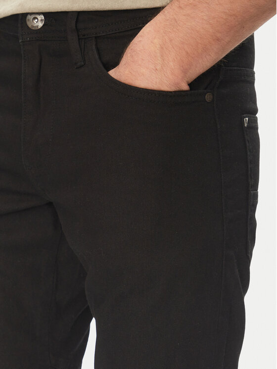 INDICODE INDICODE Szorty jeansowe Kem 70-172 Czarny Slim Fit