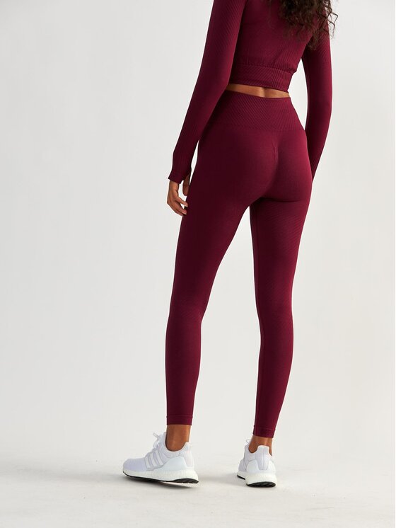 BeShaped BeShaped Legginsy Bezszwowe Femme Force Bordowy Active Fit