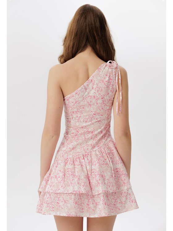 LAURELLA LAURELLA Sukienka letnia 4SS029 Różowy Regular Fit
