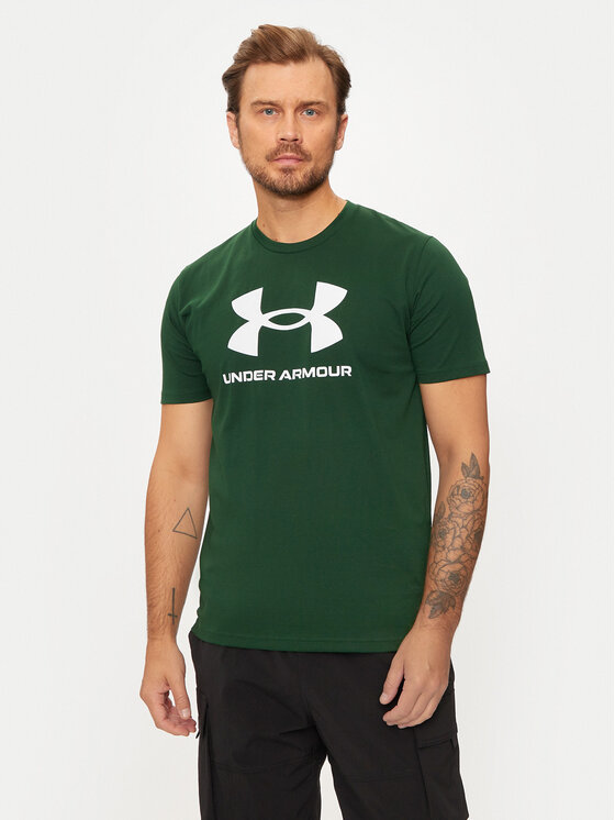 Under Armour T-krekls Ua Sportstyle Logo Update Ss 1382911 Zaļš Loose Fit