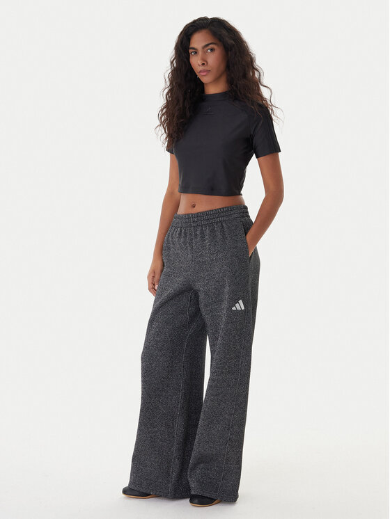 adidas adidas Teplákové nohavice ALL SZN Holiday Glitter Fleece JX4360 Sivá Loose Fit