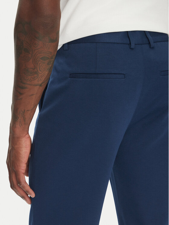 Lindbergh Lindbergh Chino kalhoty 30-006052 Modrá Slim Fit