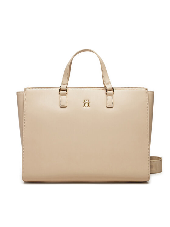 Zdjęcia - Torebka damska Tommy Hilfiger Torebka Fresh Satchel AW0AW16681 Beżowy 