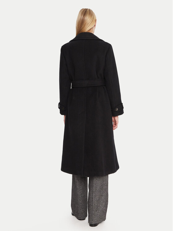 Marella Marella Cappotto di lana Balcone 2523016112 Nero Regular Fit