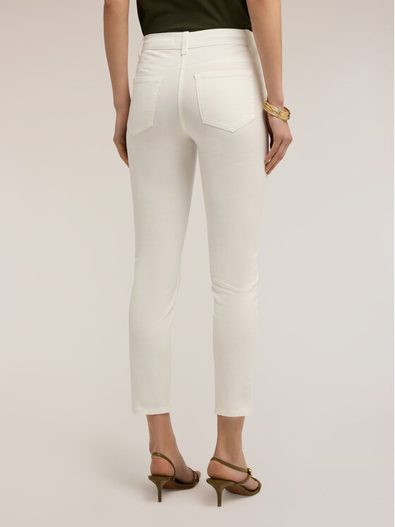 Motivi Motivi Pantaloni di tessuto P709Q004494N011 Bianco Slim Fit