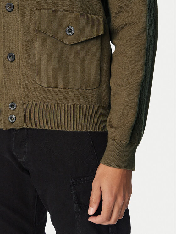 Aeronautica Militare Aeronautica Militare Kardigan 262MA1663UL00950 Brązowy jasny Regular Fit