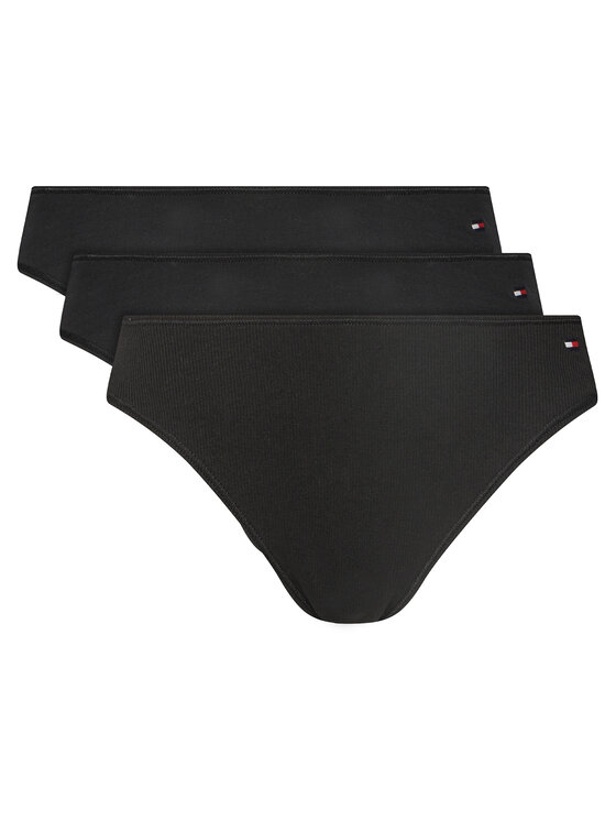 Tommy Hilfiger Komplet 3 par fig brazylijskich UW0UW05968 Czarny