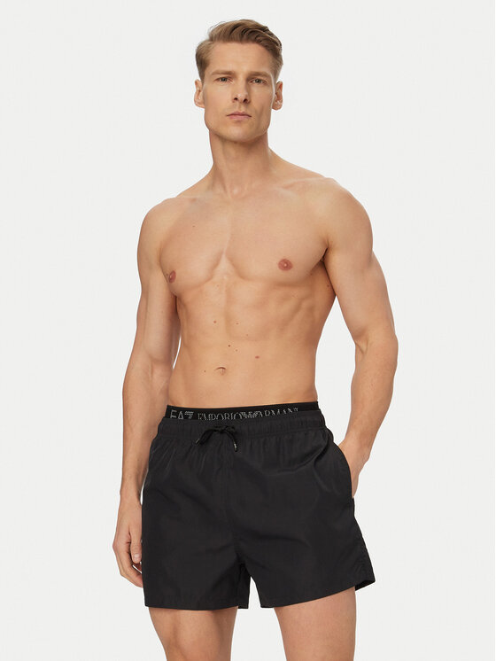 EA7 Emporio Armani EA7 Emporio Armani Kopalne hlače 7M001689 AF21074 UC001 Črna Regular Fit