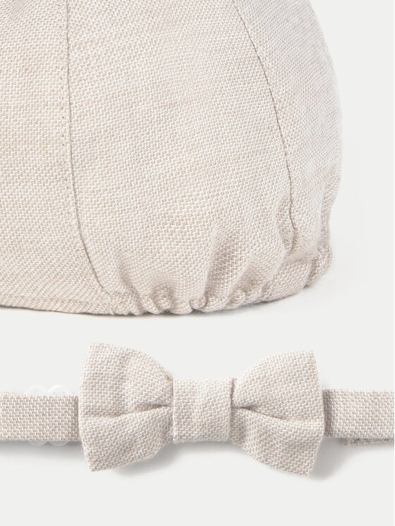 Mayoral Mayoral Set berretto e papillon 9879 Beige