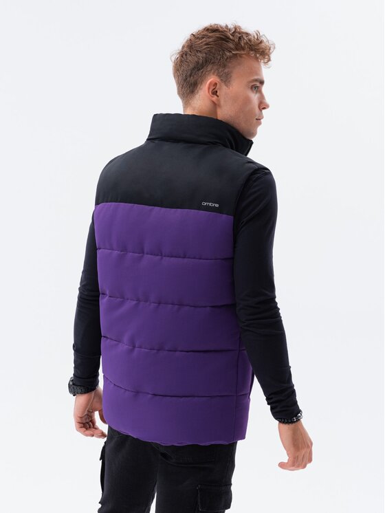 Ombre Ombre Kurtka zimowa V36 Fioletowy Regular Fit