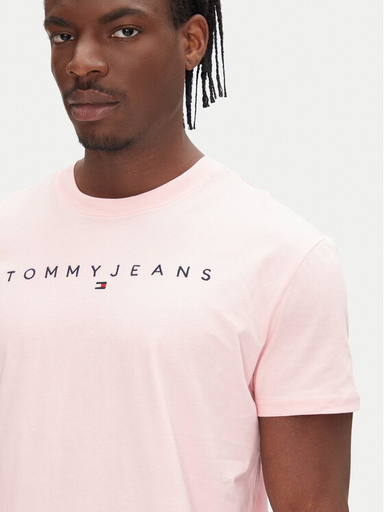 Tommy Jeans Tommy Jeans Tricou Linear Logo DM0DM20744 Roz Regular Fit