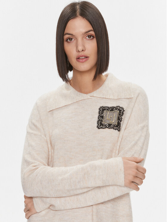 Liu Jo Liu Jo Плетена рокля 5F3036 MA08O Бежов Regular Fit