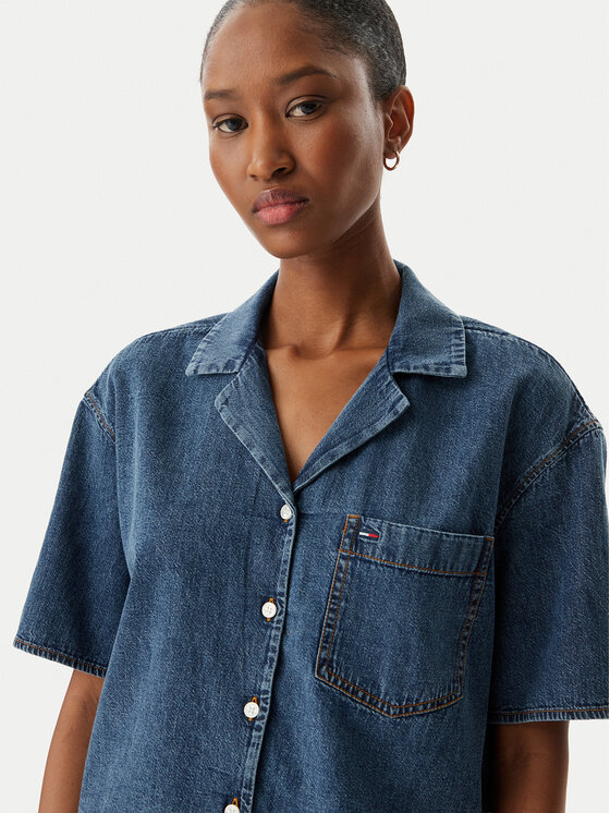 Tommy Jeans Tommy Jeans Koszula jeansowa DW0DW22216 Niebieski Relaxed Fit