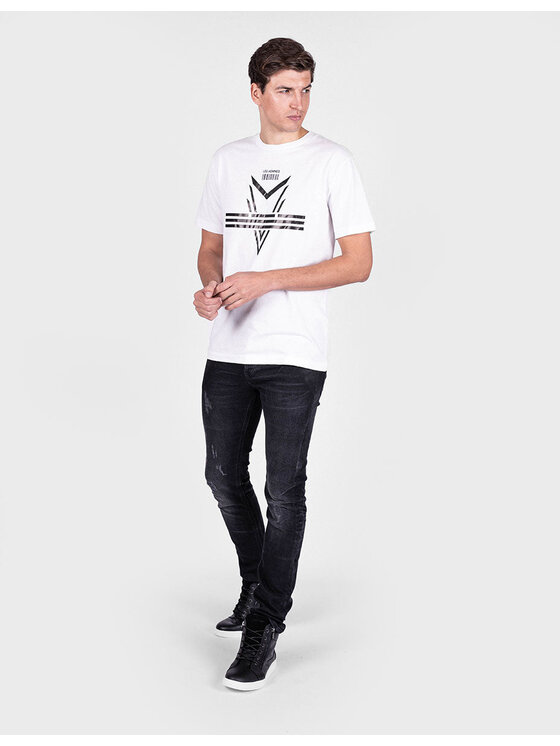 Les Hommes Les Hommes T-Shirt LJT204-700P | Darts Λευκό Regular Fit