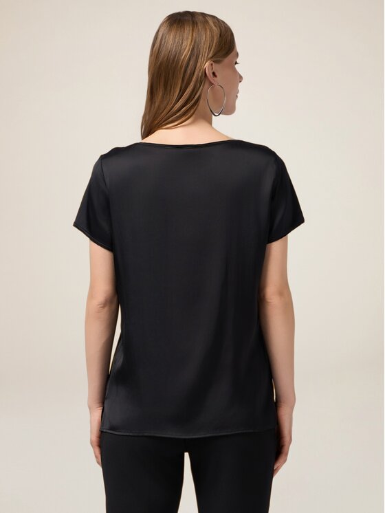 Oltre Oltre Bluzka 2421R002970N033 Czarny Regular Fit