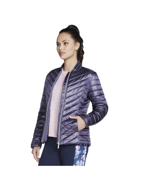 Skechers Skechers Giacca di transizione Skechers GO Shield Shine Jacket Viola Regular Fit