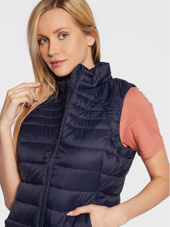 4F 4F Bezrękawnik H4Z22-KUDP001 Granatowy Regular Fit