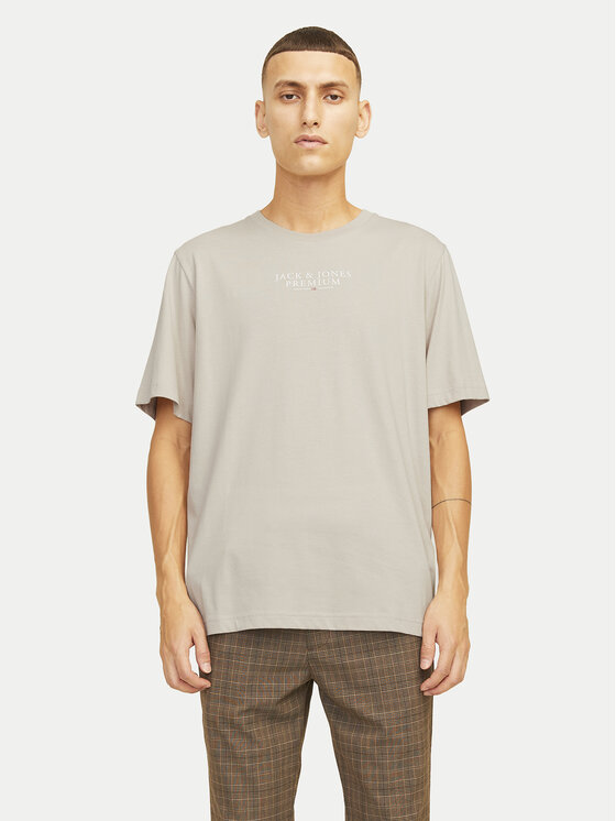 Jack & Jones Jack & Jones Тишърт Archie 12217167 Бежов Regular Fit
