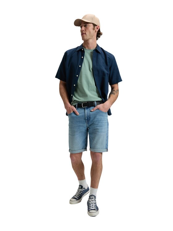 Lee Lee Szorty jeansowe 112376920 Niebieski Regular Fit