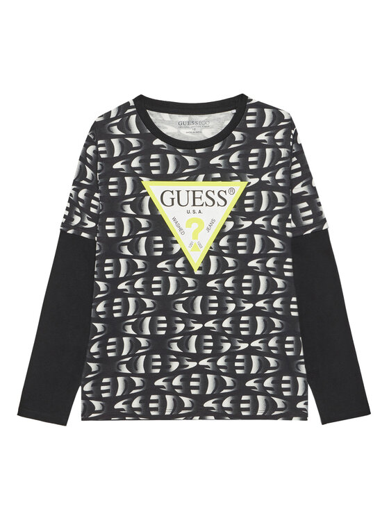 Guess Guess Halenka L5YI04 K8HM4 Černá Regular Fit