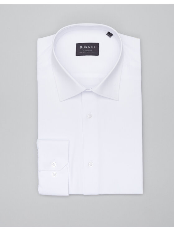 Borgio Borgio Koszula francavilla Biały Classic Fit