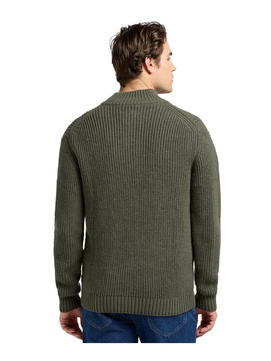 Lee Lee Sweter 112370539 Zielony Regular Fit