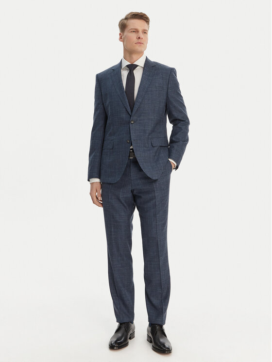 BOSS BOSS Kostiumas H-Huge 50561829 Tamsiai mėlyna Slim Fit