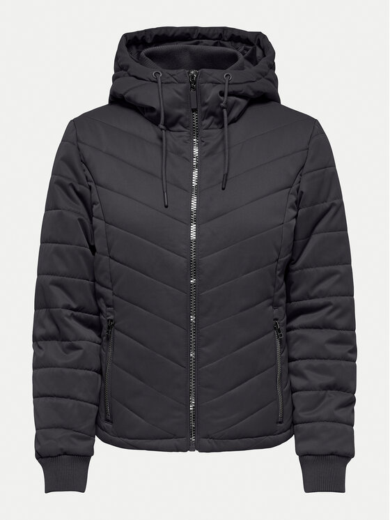 JDY JDY Pūkinė striukė Ebonie 15328268 Juoda Regular Fit