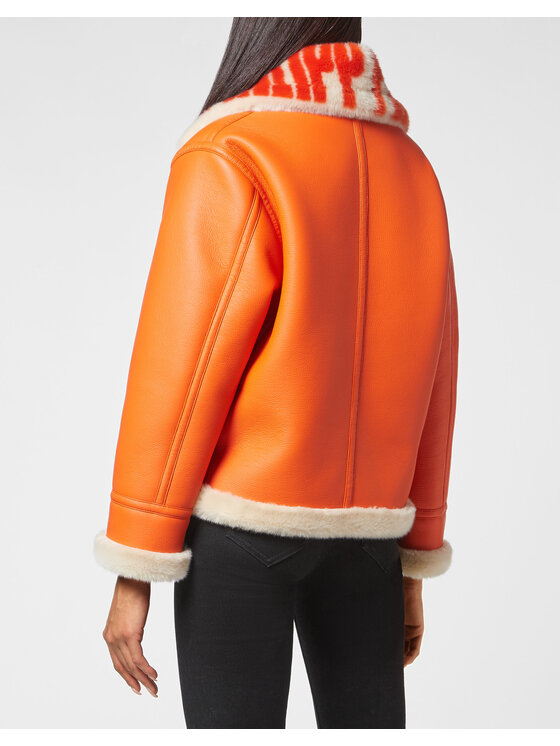 PHILIPP PLEIN PHILIPP PLEIN Vatovaná bunda 8279 Oranžová Regular Fit