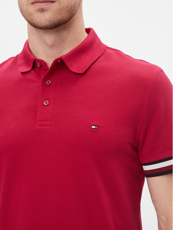 Tommy Hilfiger Tommy Hilfiger Polo Monotype Flag MW0MW33585 Crvena Slim Fit