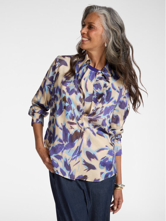 Elena Mirò Elena Mirò Camicia 5016P000311N001 Viola Regular Fit