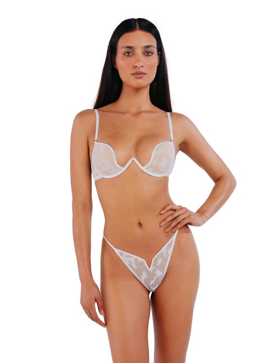 Perilla Perilla Stringi Harlow V Thong Off-White Biały