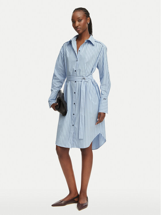 BOSS BOSS Rochie tip cămașă C_Delegant_3 50561950 Albastru Regular Fit